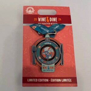 Disney Parks Pin 2024 RunDisney Wine & Dine 13.1 Remy Medal Pin LE
